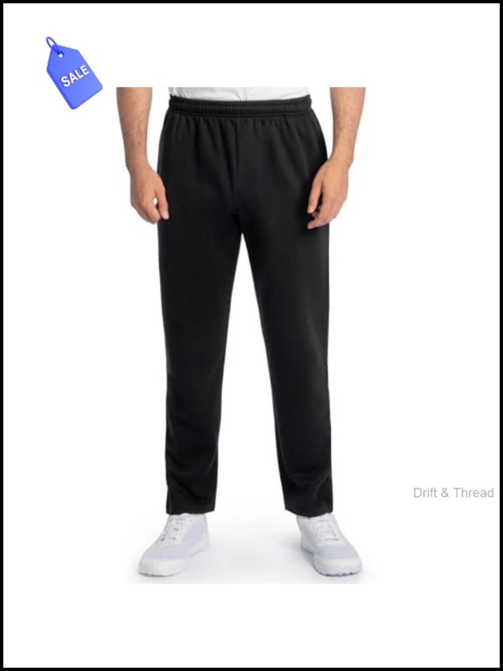 Men's EverSoft Fleece Open Bottom Sweatpants with Pockets Relaxed Fit
